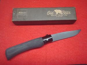Old Bear Classical Small Total Black 9303/17_MNN Folding Knife 2.75" Stainless Steel Black Blade NIB