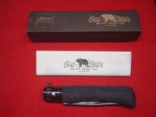 Old Bear Classical Small Total Black 9303/17_MNN Folding Knife 2.75" Stainless Steel Black Blade NIB