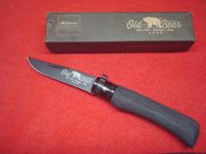 Old Bear Classical Small Total Black 9303/17_MNN Folding Knife 2.75" Stainless Steel Black Blade NIB
