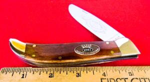 1987 KABAR 5quot SMOOTH BONE SCALES COLLECTORS CLUB KNIFE UNUSED
