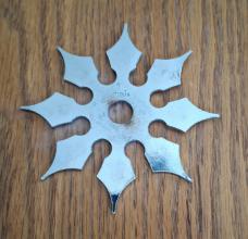 Vintage 1980's Taiwan Throwing Star NOS 3 1/4" 