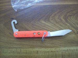 Vintage Orange Logan/Smyth Venice, FL. USA Vietnam Era Parachutists Knife W/Shroud Cutters UNUSED! 