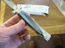 A. G. A. Campolin Maniago, Italy Maltese Cross Bayonet 9 Incher Lockback W/Brazilian Horn UNUSED!