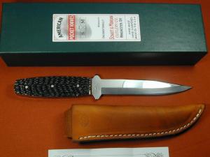 Schatt & Morgan Walnut Jigged Bone Fixed Blade Sheath Knife by Cooper Cutlery V1-WJB Made in USA