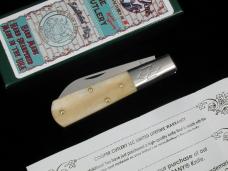 New York Knife Co Sawcut Natural Bone Barlow Knife by Cooper Cutlery 1506NSC USA Made 