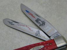 Case XX USA 1991 Dark Red Bone DR6254 Operation Desert Storm "The Bear" Trapper Knife NIB