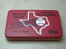 Case XX USA 1991 Dark Red Bone DR6254 Nolan Ryan #34 Trapper Knife NIB