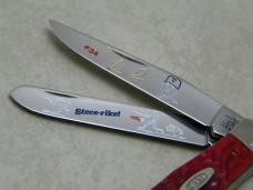 Case XX USA 1991 Dark Red Bone DR6254 Nolan Ryan #34 Trapper Knife NIB