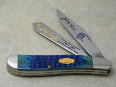 Case XX SS USA 1 Dot (1989) Blue Bone B6240 Babe Ruth "Sultan of Swat" Dogleg Trapper Knife NIB