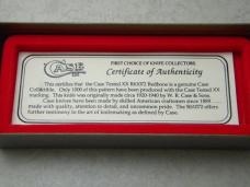 Case Classic 1990 Red Bone Bomb Shield R61072 Clasp Knife NIB