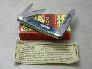 Case Classic 1991 Blue Rogers Bone Bomb Shield 63094 Split Backspring Whittler Knife NIB
