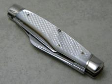 Schatt & Morgan Pearl 043150 Reverse Gunstock Trapper Knife "KY Cutlery Association" c.2005 NIB
