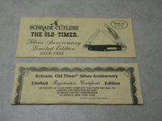 Schrade Walden NY USA Bone 34OT Silver Anniversary 1959-1984 Stockman Knife NIB
