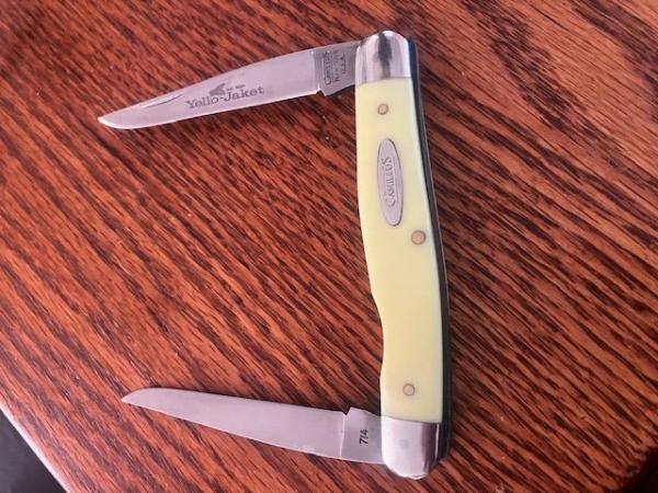 FINE OLD ORIGINAL CAMILLUS yellow jacket MUSKRAT MINT ETCHED FINE OLD ORIGINAL CAMILLUS yellow jacket MUSKRAT MINT ETCHED