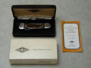 Western USA 511 G Wood Small Westlock Lockback Knife NIB c1983
