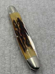 Case XX USA 2 Dot 1978 Red Letter 2 Blade Muskrat SSP Stag Handle (30)