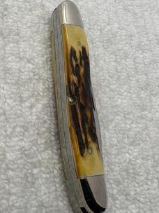 Case XX USA 2 Dot 1978 Red Letter 2 Blade Muskrat SSP Stag Handle (30)