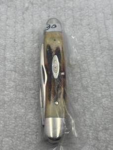 Case XX USA 2 Dot 1978 Red Letter 2 Blade Muskrat SSP Stag Handle (30)