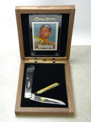Case XX Bradford PA 1992 Black Bone BK6254 Mickey Mantle Baseball Card Trapper Knife NIB