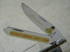 Case XX Bradford PA 1992 Black Bone BK6254 Mickey Mantle Baseball Card Trapper Knife NIB