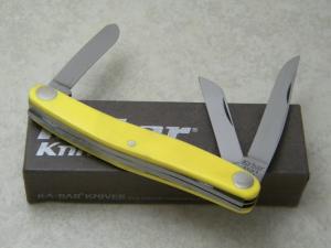 Kabar 1097 USA Yellow Birdseye Rivet Stockman Knife in Box