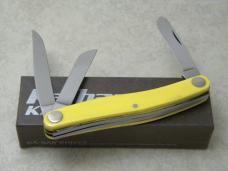 Kabar 1097 USA Yellow Birdseye Rivet Stockman Knife in Box