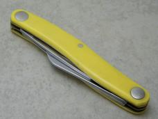 Kabar 1097 USA Yellow Birdseye Rivet Stockman Knife in Box