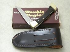 Imperial USA Stainless 4515 Frontier Double Eagle Wood Lockback Knife & Pouch NIB