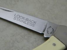 Imperial USA Stainless 4512 Frontier White Lockback Knife NIB