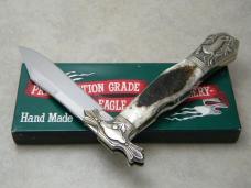 Parker Cut. Co. Hand Made Japan Bone EK-1 Folding Lockback Bowie Knife - NIB