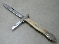 Parker Cut. Co. Hand Made Japan Bone EK-8 Folding 2 Blade Lockback Bowie Knife - NIB