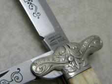 Parker Cut. Co. Hand Made Japan Bone EK-8 Folding 2 Blade Lockback Bowie Knife - NIB