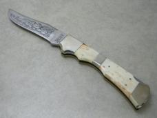 Parker Brothers Chattanooga, TN Japan Bone Old Rough and Ready Folding Lockback Knife & Plaque NIB