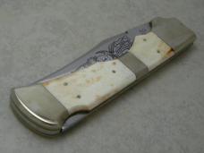 Parker Brothers Chattanooga, TN Japan Bone Old Rough and Ready Folding Lockback Knife & Plaque NIB