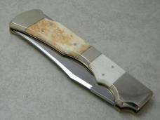 Parker Brothers Chattanooga, TN Japan Bone Old Rough and Ready Folding Lockback Knife & Plaque NIB
