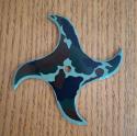 Vintage 1980's Japan Throwing Star 3.5" Camo!