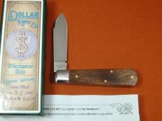Dollar Knife Co. Franciscan Walnut with Black Shield Jack Knife NMIB from Cooper Cutlery USA FWBLS