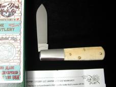 New York Knife Co Sawcut Natural Bone Barlow Knife by Cooper Cutlery 1506NSC USA Made 