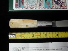 New York Knife Co Sawcut Natural Bone Barlow Knife by Cooper Cutlery 1506NSC USA Made 