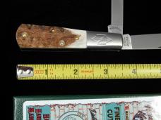 New York Knife Co Genuine Stag Barlow Knife by Cooper Cutlery 2506 S USA Made Integral Bolsters