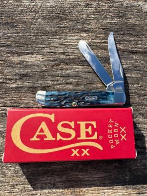 Case Mediterranean Blue Bone Mini Trapper