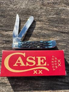 Case Mediterranean Blue Bone Mini Trapper