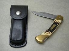 Schrade USA 153UH & LB7 Uncle Henry Limited Edition Gold Rush Knife & Sheath Set in Box c.1980