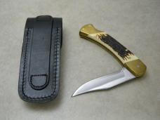 Schrade USA 153UH & LB7 Uncle Henry Limited Edition Gold Rush Knife & Sheath Set in Box c.1980