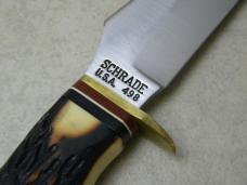 Schrade USA 498S 49ers Fixed Blade Knife w/Leather Sheath NIB