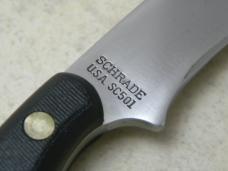 Schrade USA SC501 Drop Point Sharp Finger Fixed Blade Knife w/Leather Sheath NIB