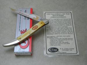 Case XX USA 6 Dot Burnt White Bone BW10098 SS 1994 Case Collector's Club Toothpick Knife NIB