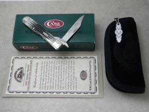 Case XX USA 2002 Burnt Moss Bone 6111 1/2L SS Case Collector's Club Cheetah Knife NIB
