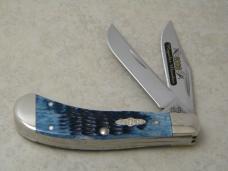 Case XX USA 2005 Mediterranean Blue Bone TB62110 SS ACK Case Collector's Club Saddlehorn Knife NIB