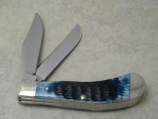 Case XX USA 2005 Mediterranean Blue Bone TB62110 SS ACK Case Collector's Club Saddlehorn Knife NIB